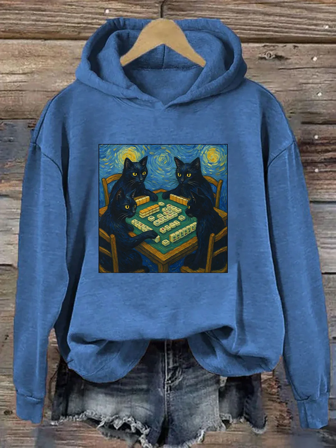 Mahjong Cat Lover Hoodie