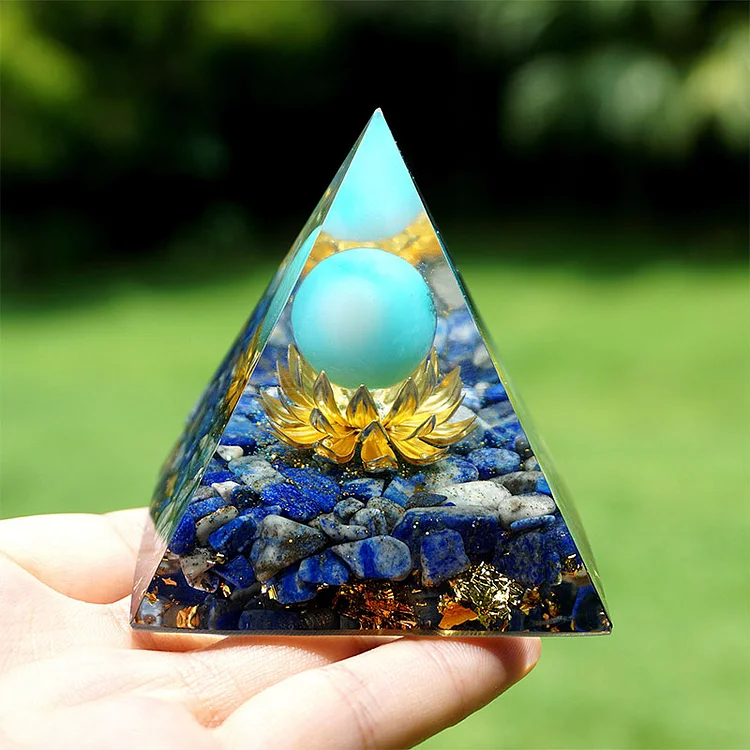 The Spiritual Expansion Turquoise & Lapis Lazuli Orgone Pyramid