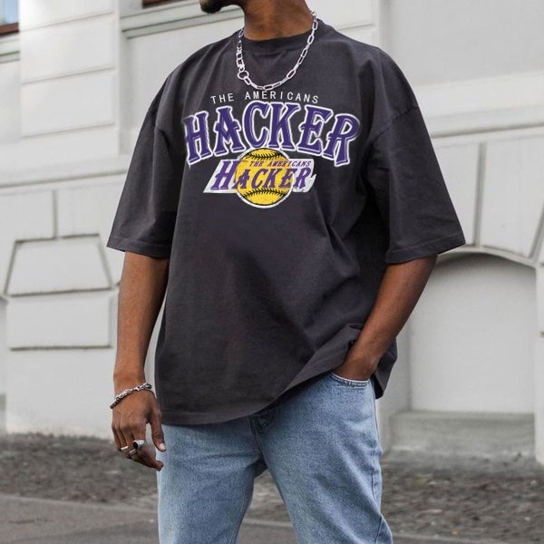 Men Lakers Print T-shirt / [blueesa] /