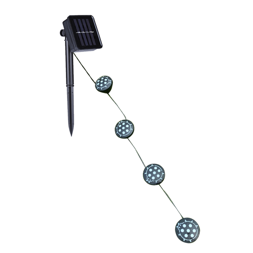 

2m Solar String Lights Outdoor 4LED Waterproof Ladybug Garden Holiday Light, 501 Original