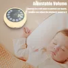 Handheld Music Sleep Instrument 4 Sleeps Timer Portable Sound Machine for Sleep Baby 8-Color Night Light with 27 Sounds for Office Privacy Travel