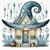 Halloween Hut-11CT Stamped Cross Stitch 40*40cm/15.75*15.75in tapestrymarket