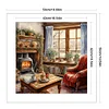 (US Local)Winter Warming Room-11CT Stamped Cross Stitch Kit(50x50cm)