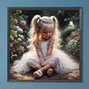 Diamond Painting-DIY Full Round Drill Little Girl(40*40 CM)