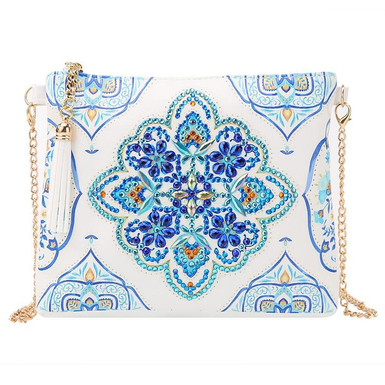 DIY Special Shaped Diamond Painting Leather Crossbody Bag Chain Makeup Bags