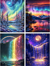 4Pack Landscape-Full Round Diamond Painting(30x40cm)