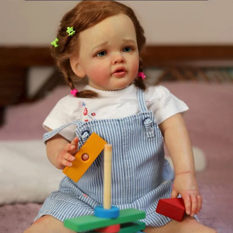 22" Silicone Reborn Baby Doll Girl Jamie That Looks Real, Realistic Toddler Baby Girl Rebornartdoll® RSAW-Rebornartdoll®