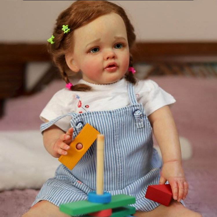 22" Silicone Reborn Baby Doll Girl Jamie That Looks Real, Realistic Toddler Baby Girl Rebornartdoll® Rebornartdoll®