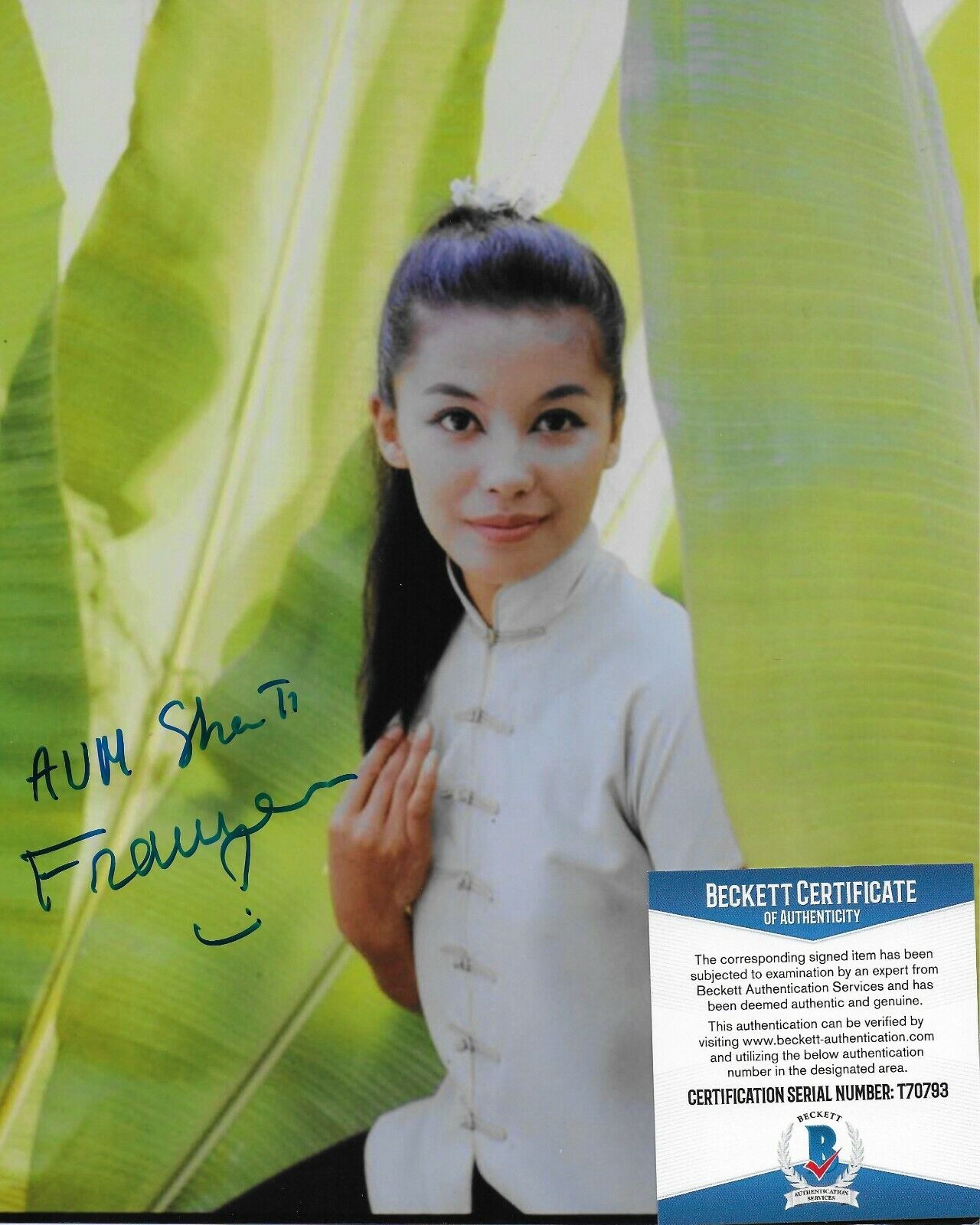 France Nuyen Original Autographed 8X10 Photo Poster painting w/Beckett COA - Star Trek