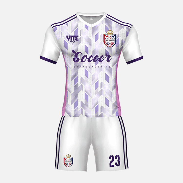 YITE | YTZQ153-White  And Purple Soccer Uniforms