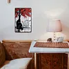 Black Cat Uunder Tree - Vintage Metal Signs - 20*30cm