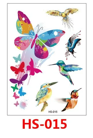 Tattoo Stickers Butterfly Animal Temporary Fake Tattoos Paste on Face Arm Leg for Children Body Art tattoo stickers