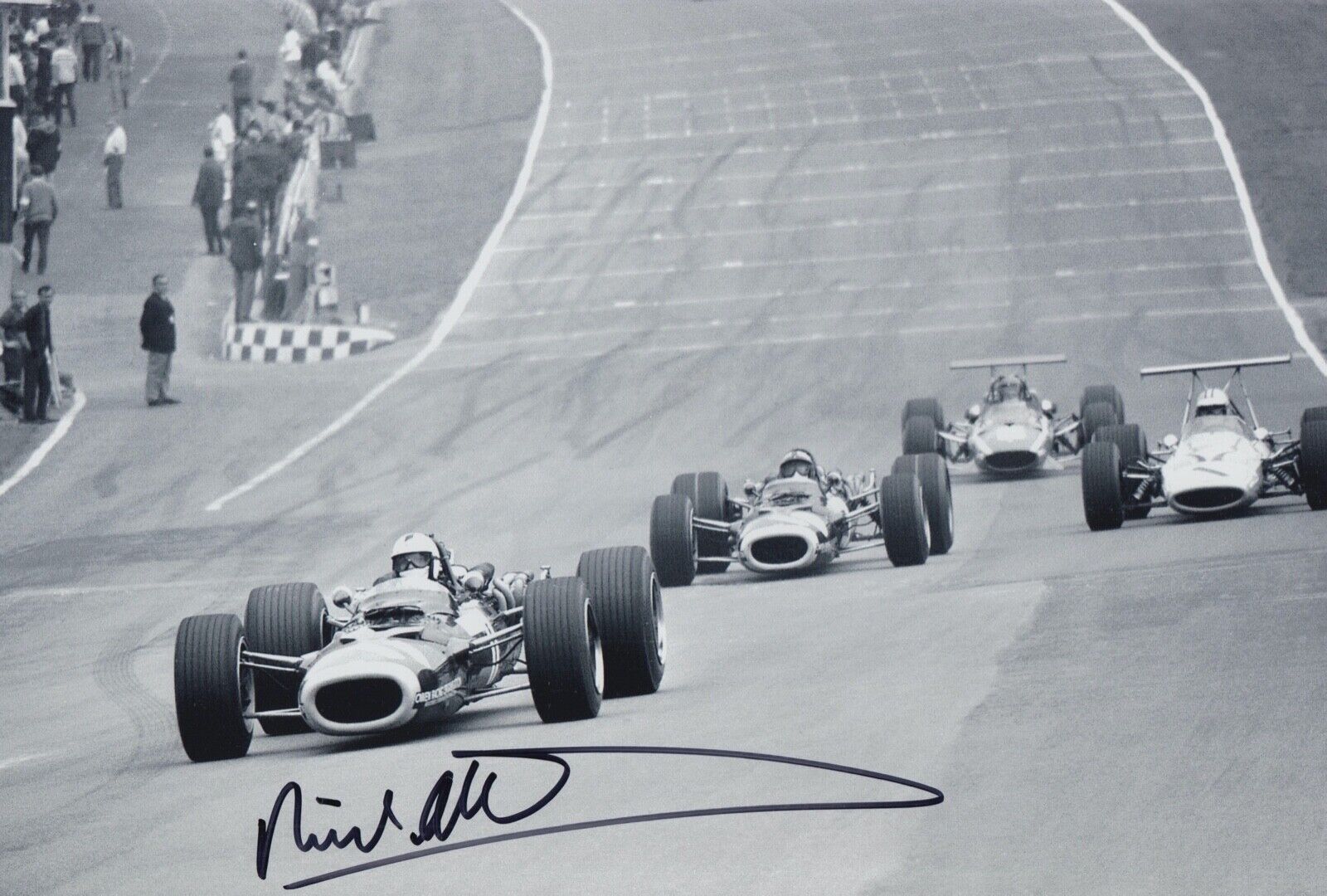 Richard Attwood Hand Signed 12x8 Photo Poster painting F1 Autograph Owen Racing Organisation