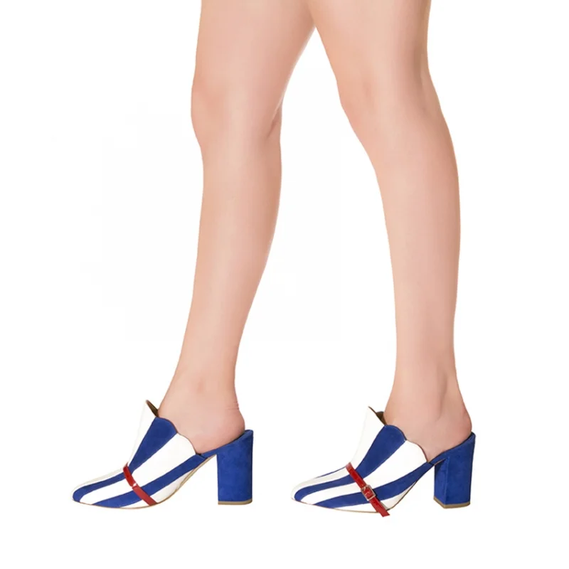 royal blue mules