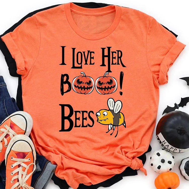 I Love Her Boo Bee   T-Shirt Tee-06918