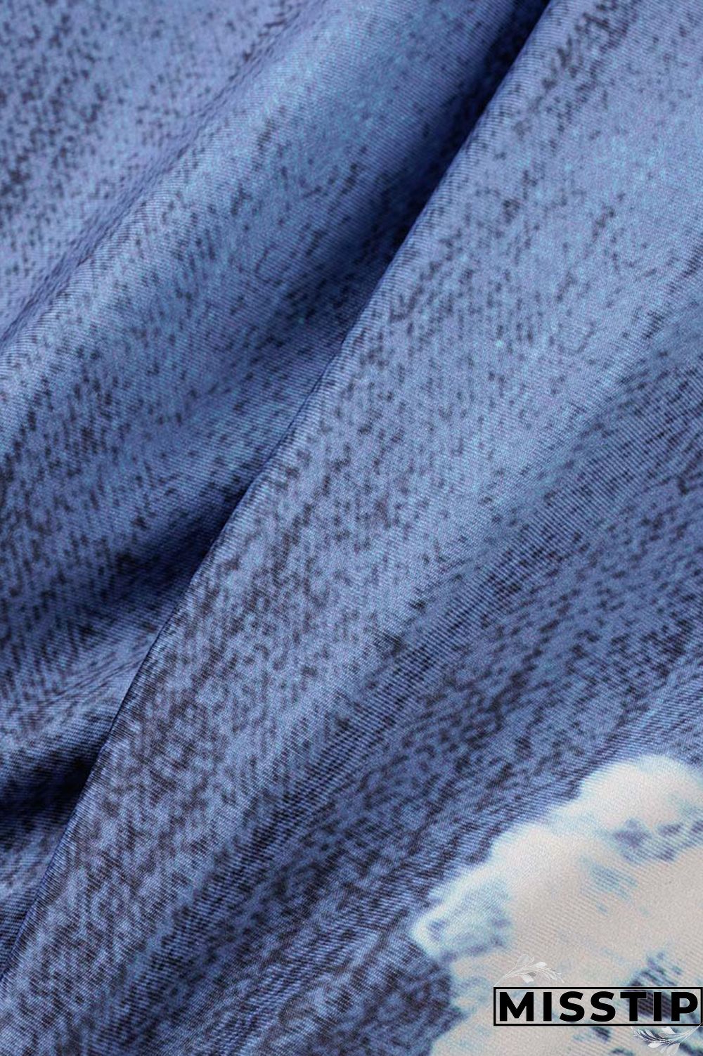 Blue Sportswear Print Patchwork