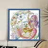 Mermaid'S Song-14CT Stamped Cross Stitch Egyptian Cotton 30*30cm/11.81*11.81in