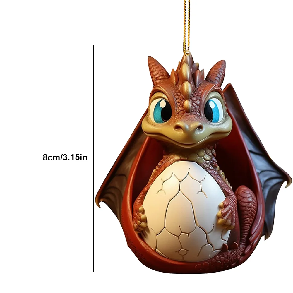Christmas Dragon Egg Decoration Novelty Cute Acrylic Party Favors (B)