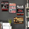 4PCS Truckers - Metal Tin Signs Set(8*12Inch/12*16Inch) - Garage&Transport