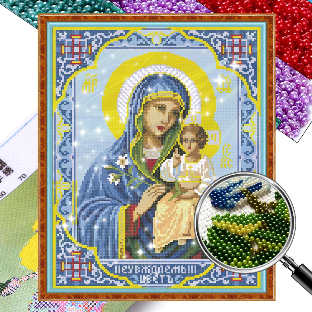 [Bead Embroidery] - 9CT Full Stamped Cross Stitch - Virgin Glory (37*49CM)