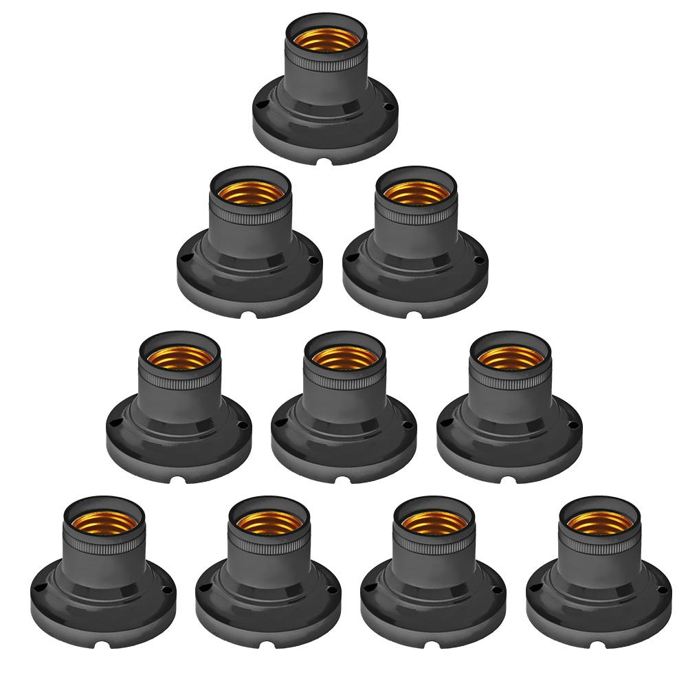 

10pcs Conversion Flat Lamp Holder Base Screw Converter Energy Saving, 501 Original