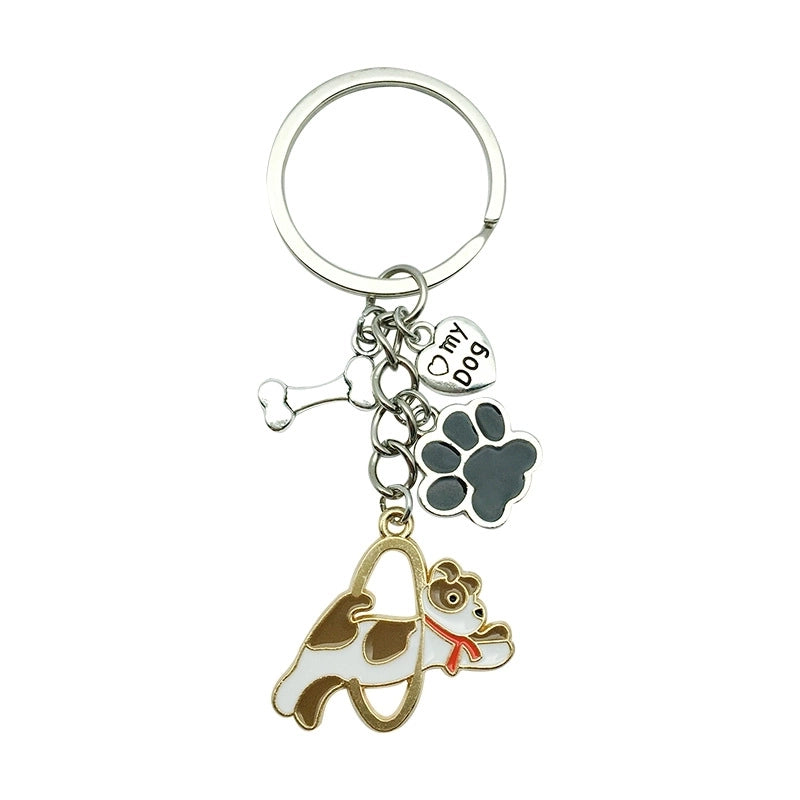 Casual Cute Minimalist Dog Alloy Enamel Keychain