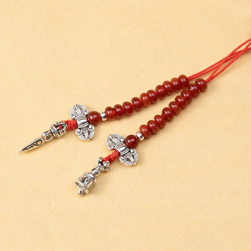 Natural Red Agate Yellow Agate 108 Beads Happiness Wealth Bracelet Mala