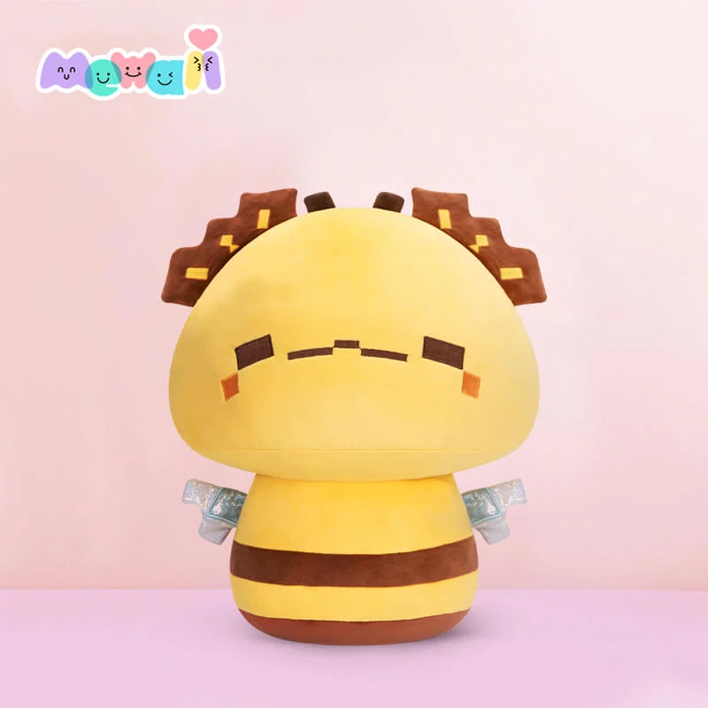 Mewaii Personalized Yellow Bee Plush Mushroom Family Digital Bee Kawaii Plush Pillow Squishy Toy