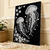 (30x40cm)Jellyfish DIY Pearl Painting Framed Grape Handmade Pearl Material Art Kit Living Room Decor