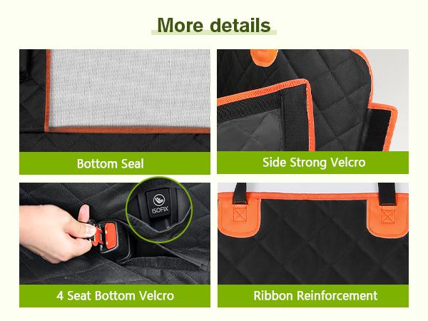 Product Introduction of 【TikTokShopBacktoSchool】Upgraded Back Seat Extender for Dogs with Impact Foam, Dog Car Seat Cover with Hard Bottom Holds 400lbs 20