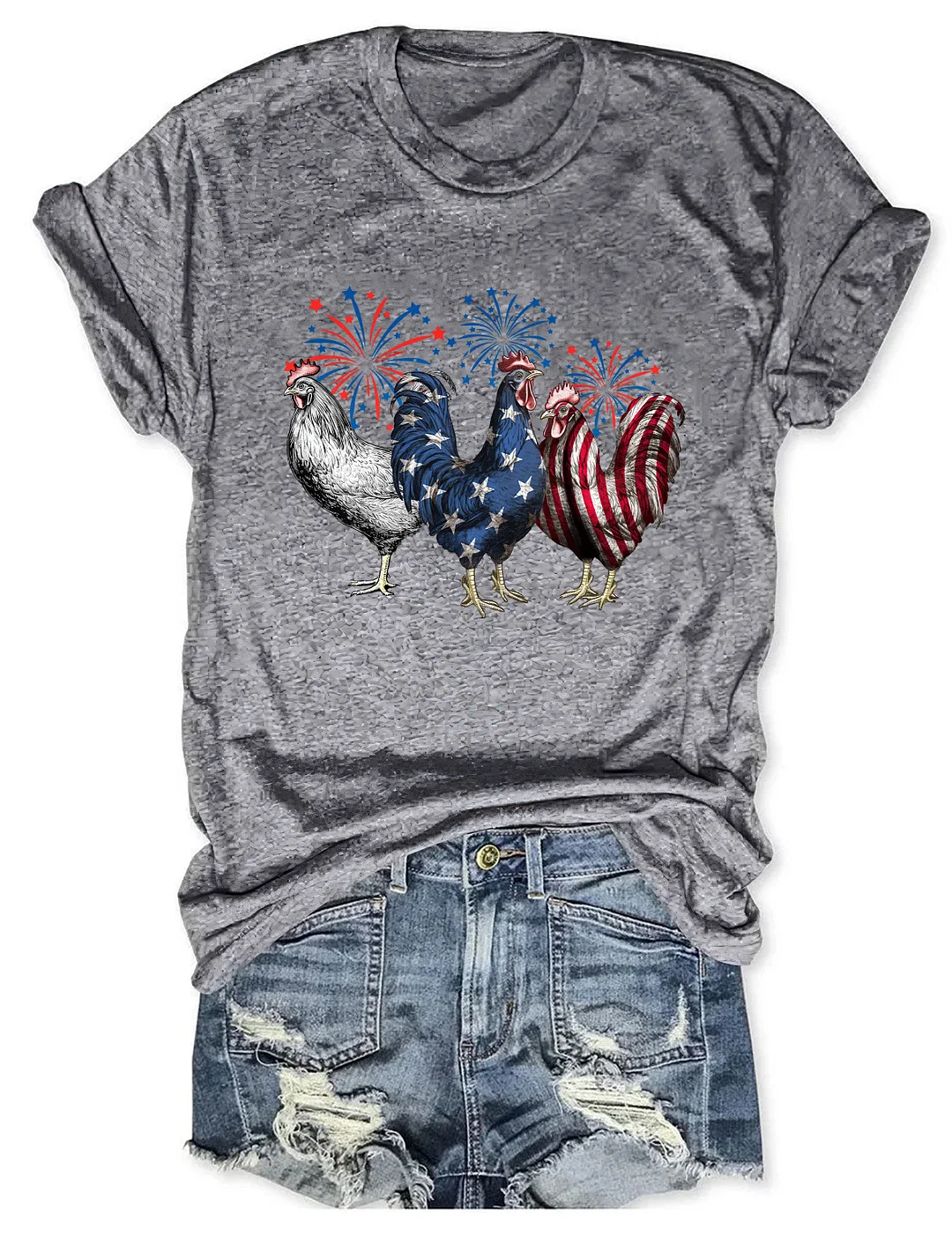 Patriotic USA Chicken 4th Of July T-shirt