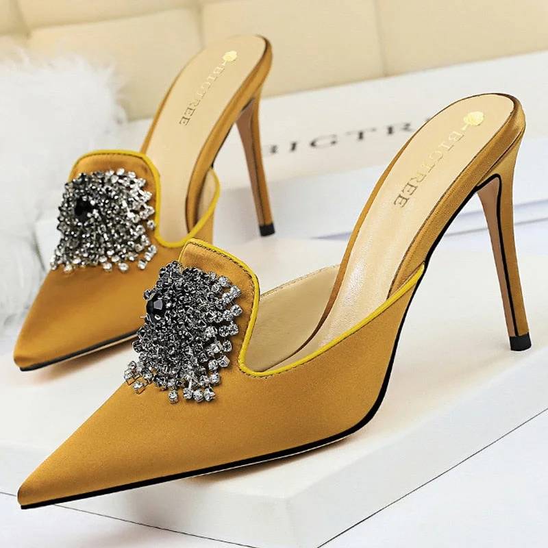 BIGTREE Shoes New Woman Pumps Rhinestone Shoes For Women Heels Wedding Shoes Elegant Party Shoes Women High Heels Lady Stiletto