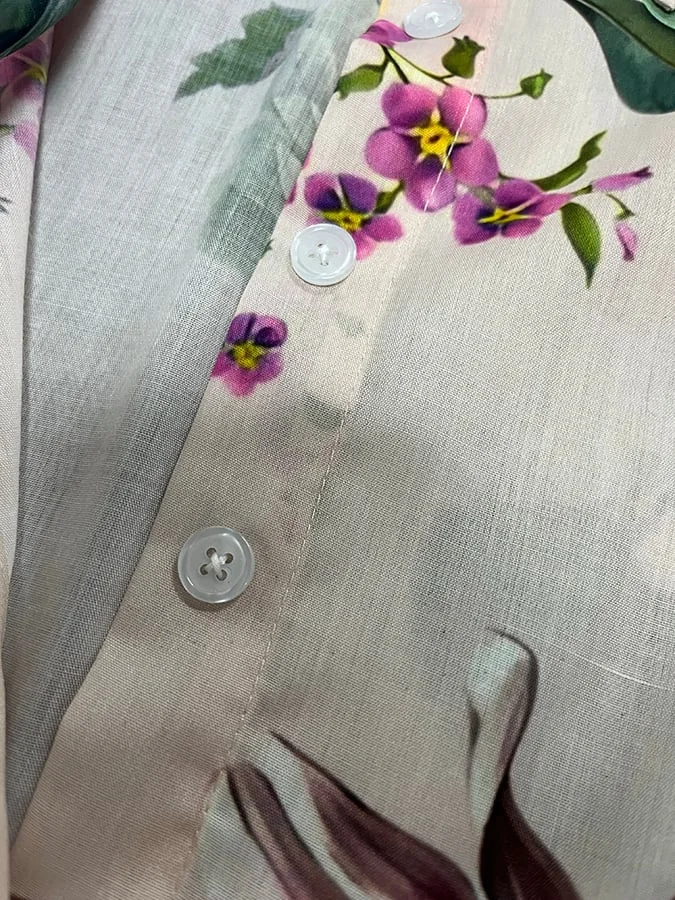 Floral Contrast Loose Dress main image 1