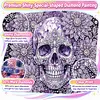 Partial Drill 5D Diamond Painting Kit Skull Abstract 30x30cm(Purple Skull)