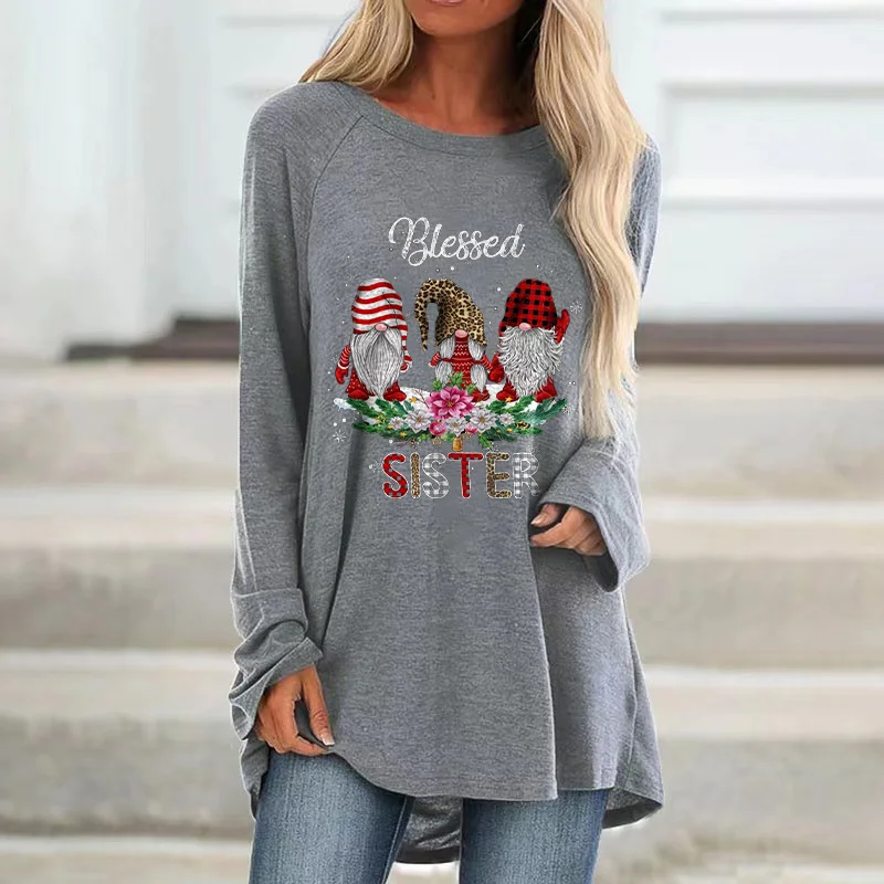 Blessed Sister Printed Women's Loose T-shirt