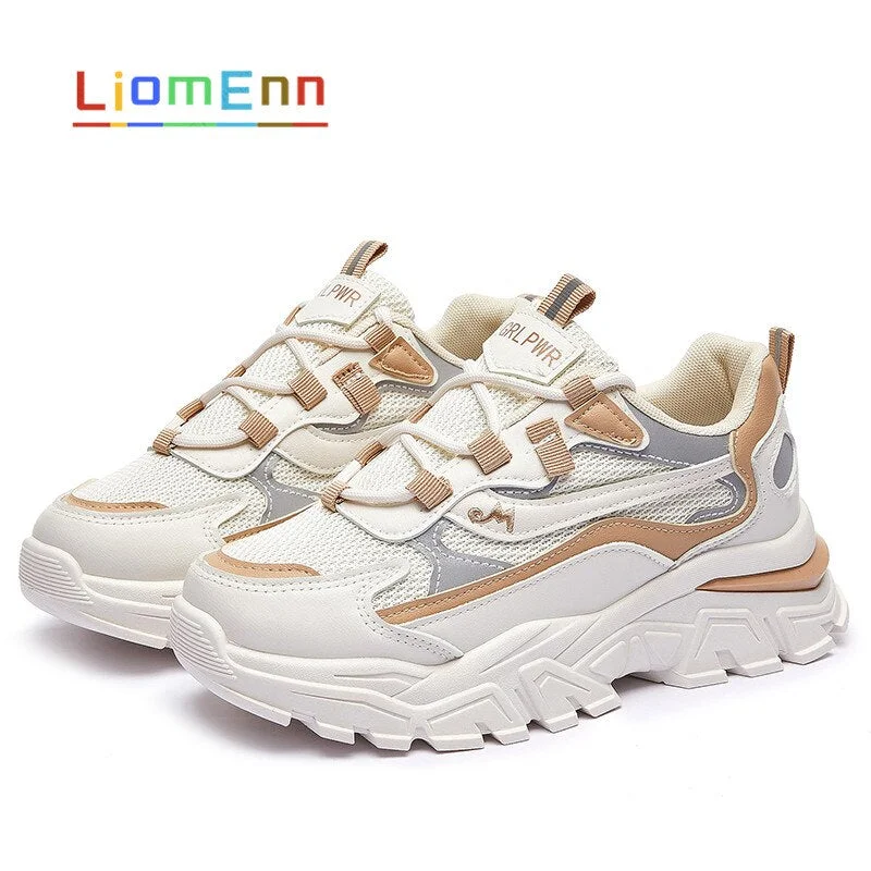 Women's Chunky Sneakers Women Shoes High Platform White Casual Sport Shoes 2021 Spring Vulcanized Tennis Female basket femme