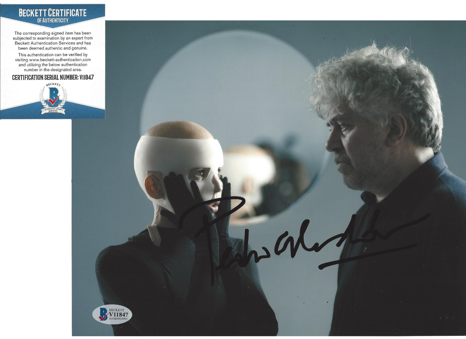 DIRECTOR PEDRO ALMODOVAR SIGNED 'THE SKIN I LIVE IN' 8x10 Photo Poster painting BECKETT COA BAS