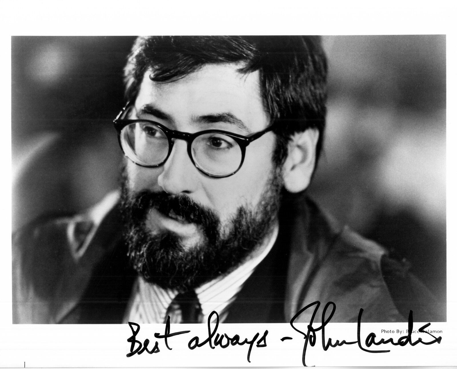 JOHN LANDIS signed FANTASTIC 8x10 CLOSEUP uacc rd coa ANIMAL HOUSE BLUE BROTHERS