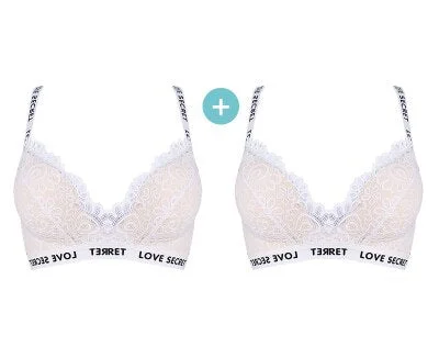 Sexy lace bra push-up bra women's underwear bra 3/4 cup bra fashion underwear soft letter suspenders