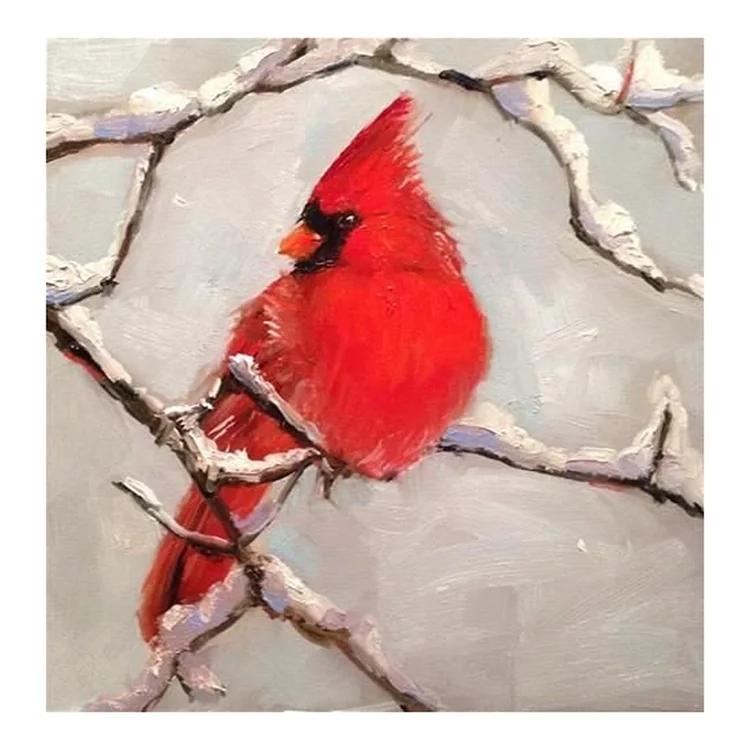 Bird on Branch - Paint By Numbers(20*20cm)