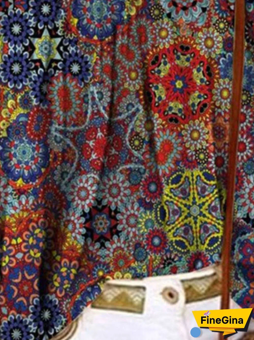 Round Neck Painted Short Sleeve Tops