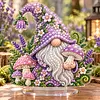 (Gnome)DIY Pearl Diamond Painting Acrylic Stand, Christmas Double-Sided Printed Tabletop Decoration, Special Shaped Diamond Art Craft Kit for Home Decor