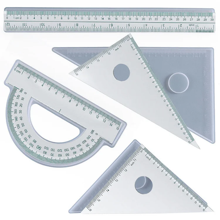 4 Pcs Ruler Resin Molds Set CrazyMold