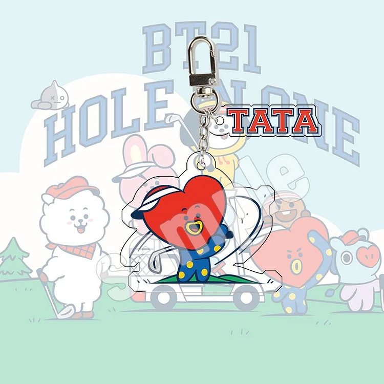 BT21 Hole in One Series 2 piece set acrylic keychain