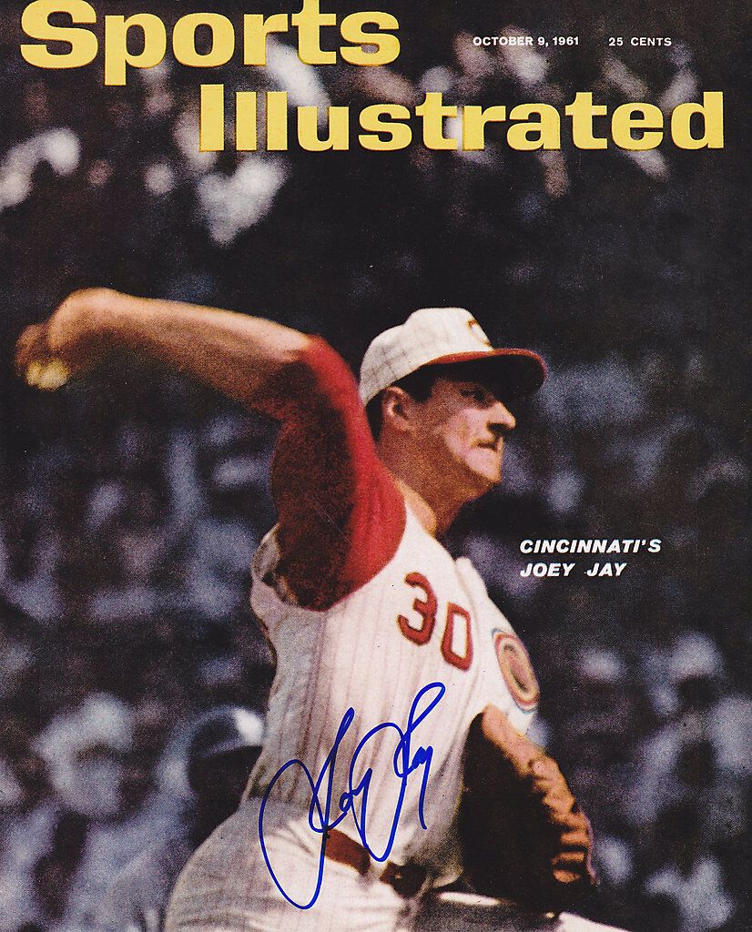 JOEY JAY CINCINNATI REDS SPORTS ILLUSTRATED COVER SIGNED 8x10