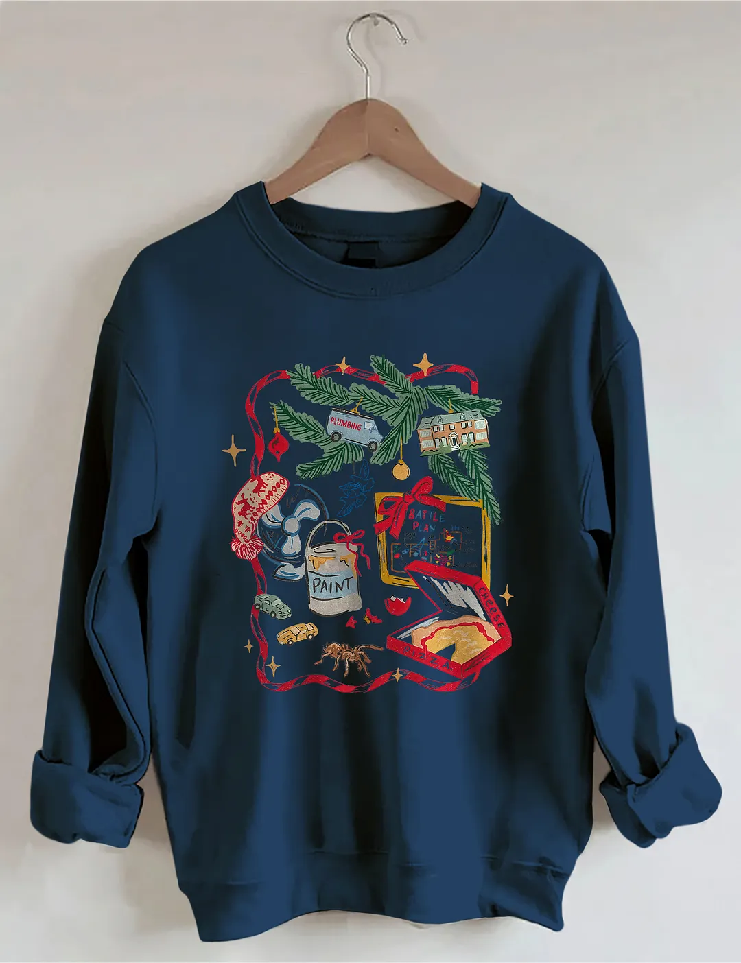 Home Alone Battle Plan Map Christmas Sweatshirt