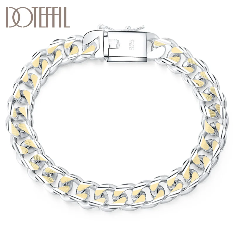DOTEFFIL 925 Sterling Silver Male 10M Bracelet For Women Jewelry