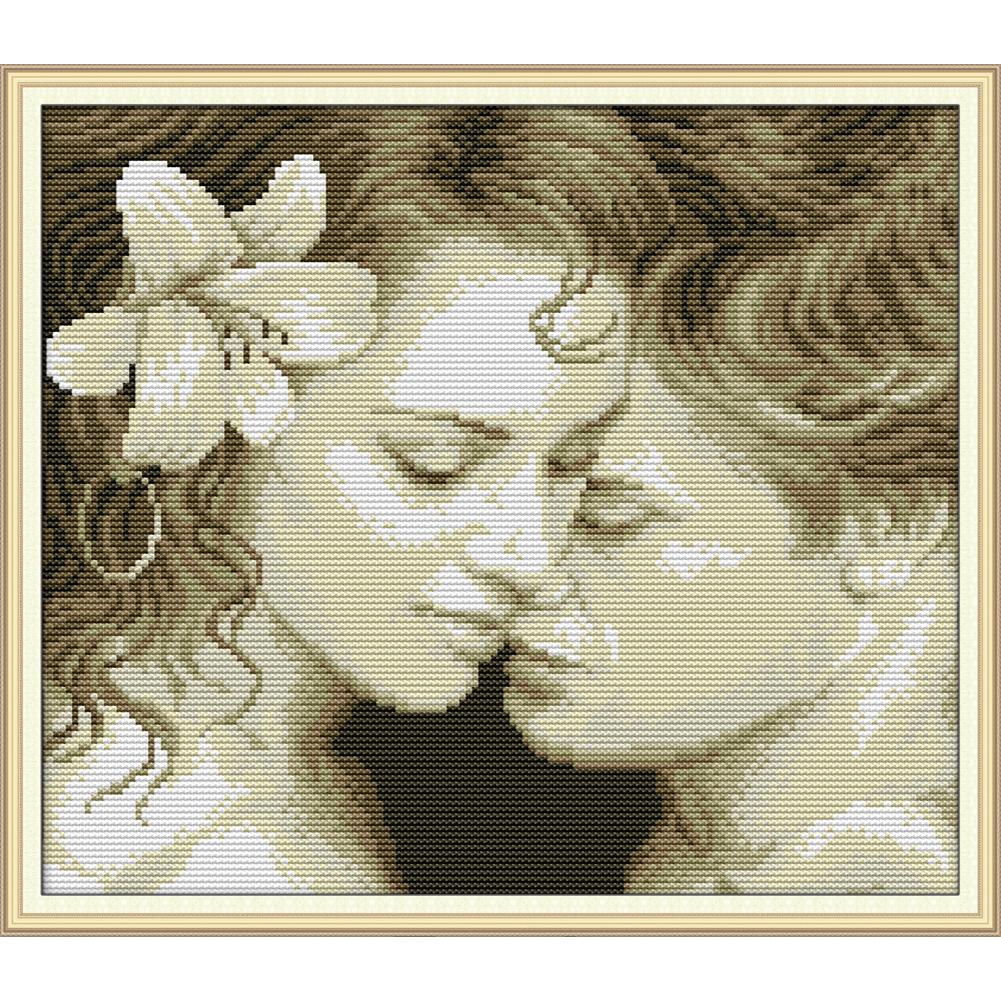 

Nostalgic Couple - 14CT Stamped Cross Stitch - 34*30cm, 501 Original