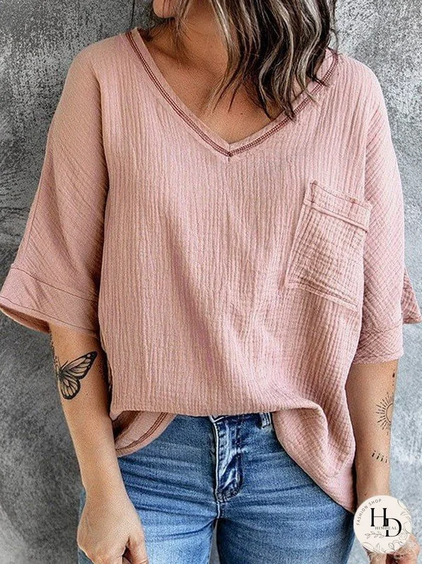 Women's Summer Casual Pocket Tee