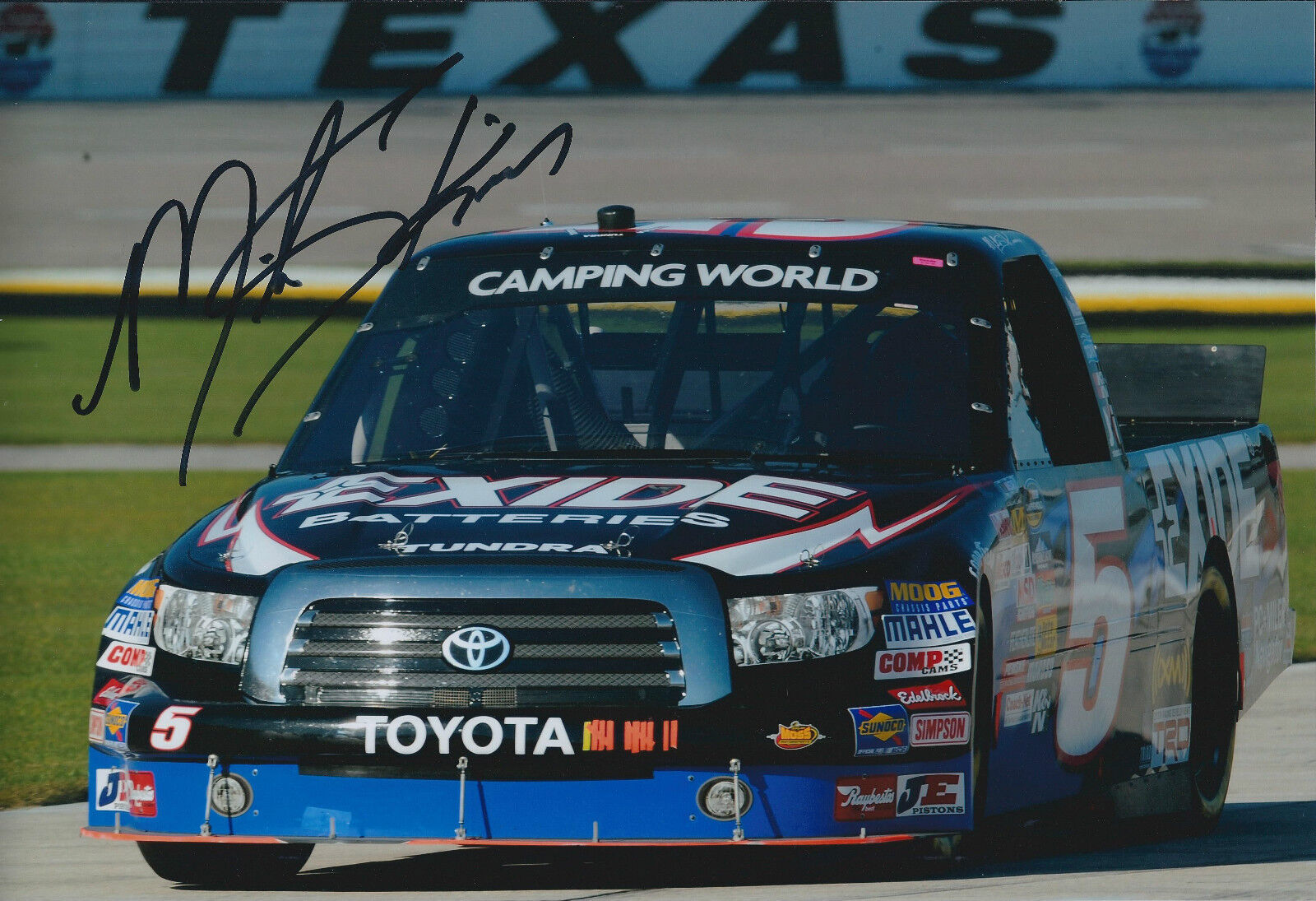 Mike SKINNER SIGNED NASCAR Truck Series 12x8 Toyota Photo Poster painting AFTAL COA Autograph